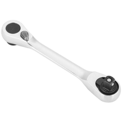 SABIR Clé Allen 1/4", Mini clé à cliquet Professionnelle Outil de clé à cliquet à entraînement de 72 Dents Clé Allen à poignée hexagonale Douille de Verrouillage à dégagement Rapide (130 mm)