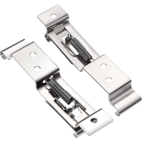 SABIR Clips de Plaque d'Immatriculation de Remorque 2 Supports de Plaque d'Immatriculation à Ressort en Acier Inoxydable Pinces de Plaque d'Immatriculation de Voiture, 4,25 Pouces de Profondeur—