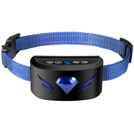 SABIR Collier anti-aboiement Collier Anti-aboiement Electrique Collier Anti-aboiement Rechargeable avec Modes Bip/Vibration/Choc Inoffensif et Sensibilité Réglable Pour les Petits Moyens/Grands Chien