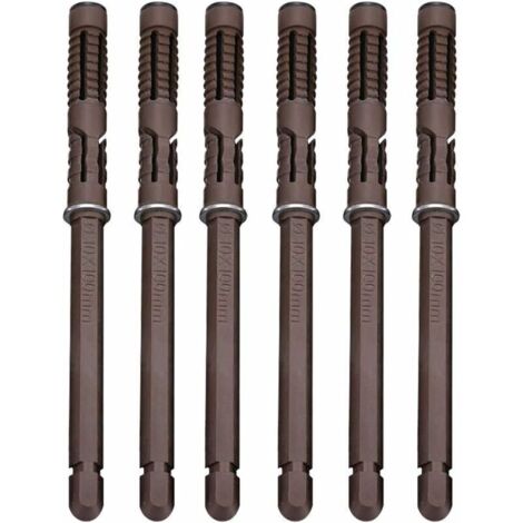 SABIR Concealed Flottant Support de Tablette Montage Mural Supports étagères Ø10x100 mm - Lourd Devoir Support Invisible Supports à Tablette Cachés pour DIY Etagères Murale Conseil Flottant [6 pièce],