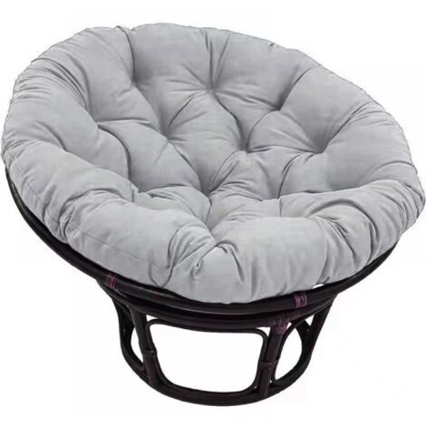 SABIR Coussin de siège rond 40 x 40 cm Épaissi, imperméable, en tissu naturel moelleux Pour intérieur et extérieur Détachable et lavable