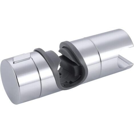 SABIR Curseur barre de douche réglable 18-25mm – Support pommeau de douche chromé ABS – Installation facile sans outils – Pivote à 360 degrés