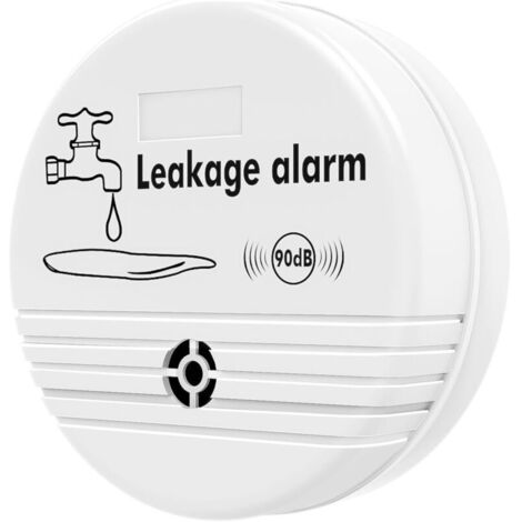SABIR Détecteur de Fuite d'eau, Dispositif d'Alerte de Drainage de Moniteur de Fuite de l'eau de Ménage, Sensibilité Elevée et Imperméable, Approprié à la Salle de Lavage, Blanc