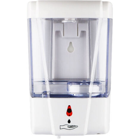 SABIR Distributeur Gel Hydroalcoolique Mural -Distributeur Savon Automatique Sans Contact 700 ML pour Salle de Bain, Toilettes, Lieux Public - Idéal Gel Hydroalcoolique Mains 17x11x10cm