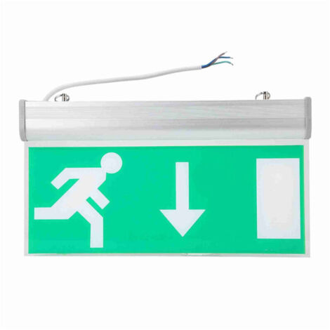 SABIR Éclairage de sortie de secours à LED, feu de signalisation d'urgence à LED, feux verts d'évacuation de sécurité pour centres commerciaux, supermarchés, complexes hôteliers et lieux de divertisse