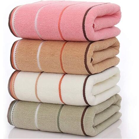 SABIR Ensemble de serviettes de bain 100 % coton peigné - Serviettes de spa super absorbantes et ultra douces en coton
