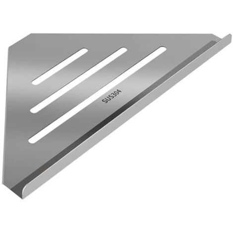 SABIR Étagère dangle en acier inoxydable 304 - support de douche triangulaire - porte-savon mural pour salle de bain, rangement de cuisine - argent poli