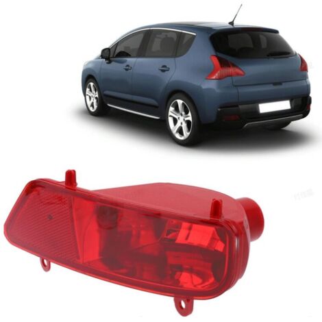 SABIR Feu arrière de brouillard pour voiture, Accessoires de Voiture de Remplacement Compatible pour Peugeot 3008 5008 2009-2016 (Droite)
