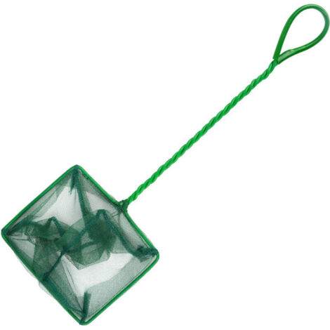 SABIR Filet D'aquarium Filet à Mailles Fines pour Petits Poissons avec Poignée en Plastique 3712.6 cm - Vert