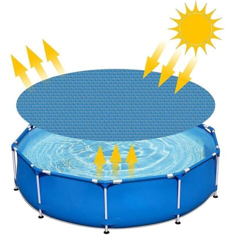 SABIR Film d'isolation de piscine Couverture de piscine ronde Love Film d'isolation thermique 152cm