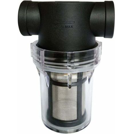 SABIR Filtre Pipeline 3/4" pour pompe à eau avec filtre 80 mailles en acier inoxydable