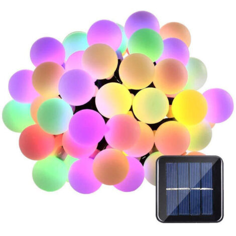 SABIR FlkwoH Guirlande Lumineuse Exterieur Solaire, 11M 60 LED Guirlande Solaire Lampe Étanche IP65 avec 8 Modes Lampes Cordes Solaire pour la Décoration Halloween Extérieur et Intérieur, Jardin, Noël