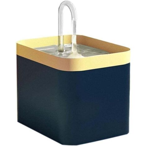 SABIR Fontaine à eau pour chat - Ultra silencieuse - 1,5 l - Fontaine à eau rechargeable pour chats, petits chiens et oiseaux