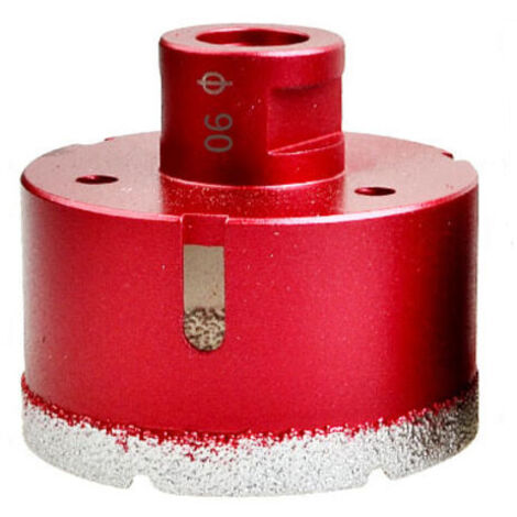 SABIR Foret diamanté avec filetage M14, foret à trous creux brasé haute performance pour carrelage/granit/marbre/porcelaine/verre/céramique (90 mm)