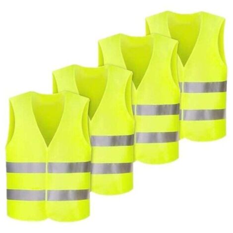 SABIR Gilet de sécurité haute visibilité, gilet de sécurité haute visibilité avec 2 bandes réfléchissantes, gilet réfléchissant pour vêtements de travail de nuit, gilet réfléchissant, pour la course à