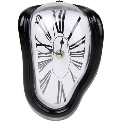 SABIR Horloge Murale Enfants Ours Blanc Décoratif Silencieux sans Coutil Actionné pour Cuisine Salon Chambre Chambre Enfant (Noir, 18 cm )