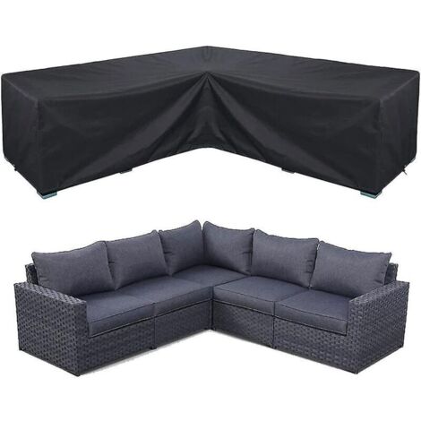 SABIR Housse de canapé d'angle housse de meubles de jardin étanche housse de meubles de combinaison extérieure 27027090CM
