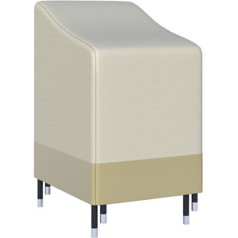 SABIR Housse de Protection chaises de Jardin empilables bâche étanche 90L x 70l x 115H cm Oxford Haute densité 600D Beige café