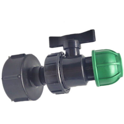 SABIR IBC - Portable Ton Barrel Accessoires Joint de tuyau de jardin Adaptateur de joint de tuyau en PE sûr et durable pour les connecteurs d'eau de maison et de jardin Generic (sortie 20 de la vanne 