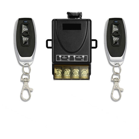 SABIR Interrupteur de télécommande Haute Puissance sans Fil 433Mhz, télécommande RF AC 220V 30A pour lumière, Pompe à Eau, appareils ménagers, Irrigation agricole