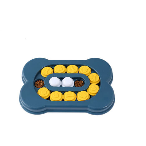 SABIR Jeu Intelligence Chien,Jouet de Chien de Bol de Mangeoire Lente,Jouet Chien Interactif Educatif pour Petit Gros Chien,Jouet de Distributeur de Nourriture pour Chien 3020cm bleue