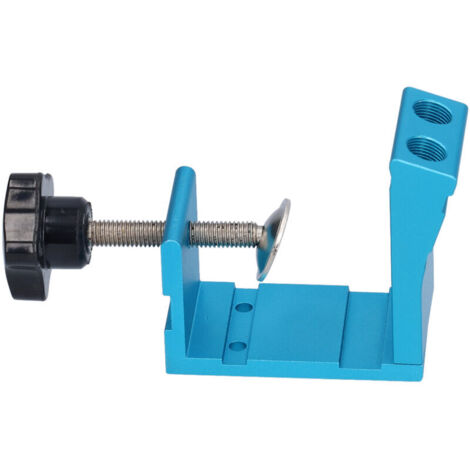 SABIR Jig pour Trous de Poche en Alliage d’Aluminium, Positionneur Réglable à 15° pour Assemblage Bois, Kit Complet Bleu
