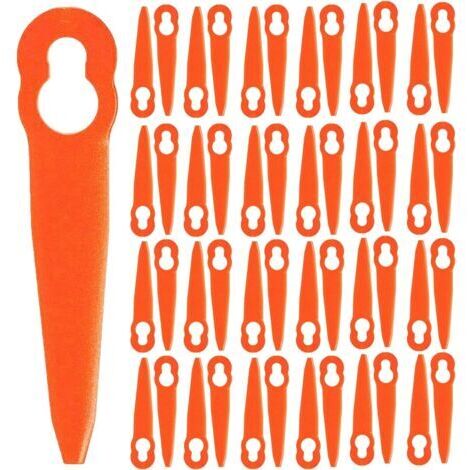 SABIR Lames de rechange en plastique pour tondeuse Stihl Polycut 2-2 FSA 45 FSA 57 FSE 52, Sun Joe 24V-GT10 - Lot de 100