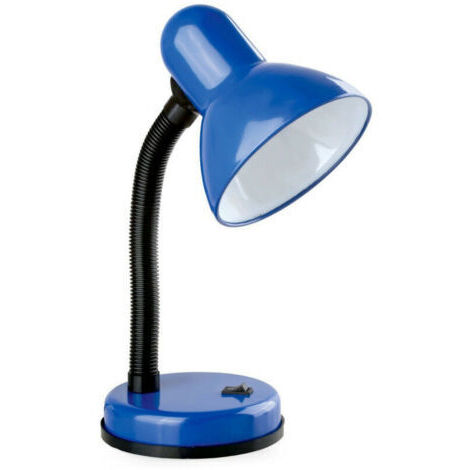 SABIR Lampe de bureau flexible bleue Lampe de bureau flexible bleue 12,5 cm Bleue