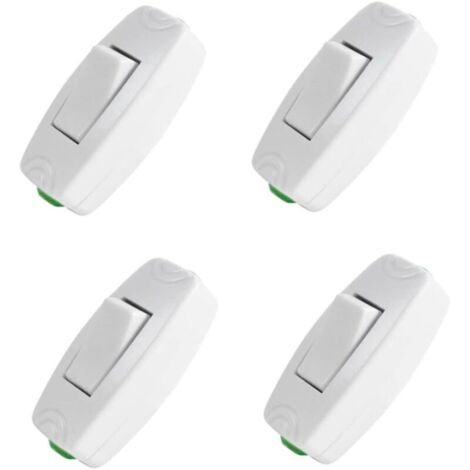 SABIR l'interrupteur de commande du bouton Interrupteur d'appareil de lampe 16A Interrupteur de bouton-bouton blanc 4pcs Interrupteurs