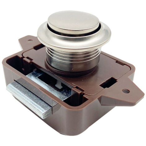 SABIR Loquet de meuble à boutons pour camping-car, caravane, camping-car, marron argenté