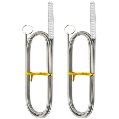 SABIR Lot de 2 Brosses de Nettoyage pour Réfrigérateur, Outil de Nettoyage de Trou de Vidange de Réfrigérateur, Brosse Frigo Brosse Déboucheur de Canalisation, Longue Brosse à Récurer Flexible -