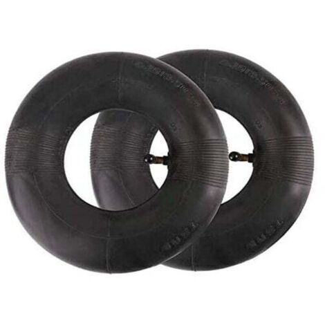 SABIR Lot de 2 chambres à air 410/350-6 Micro Tiller 4.10/3.50-6 Coude Pneumatique Machines de jardin pour chariots, chariots de transport, chariots de jardin, tondeuses à gazon