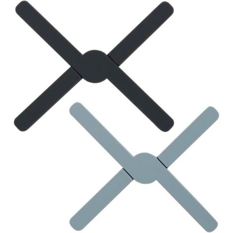 SABIR Lot de 2 Dessous de Plat en Silicone Antidérapant Pliable Design Dessous de Plat pour Table de Cuisine Résiste à 220 Degrés