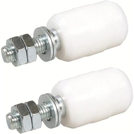 SABIR – Lot de 2 olives de guidage nylon 40x60mm – Rouleaux pour porte coulissante – Fixation tige filetée – Applications industrielles