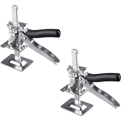 SABIR Lot de 2 outils de serrage de précision – Cric multifonction en acier pour réglage de la hauteur des carreaux en céramique,pour sols, portes, armoires
