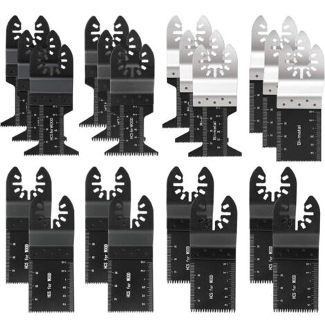 SABIR Lot de 20 lames de scie oscillante professionnelle universelles pour scie multifonction à libération rapide Fein Multimaster, Ryobi, Milwaukee, Bosch, Dremel, Dewalt, Rockwell, Makita et plus en