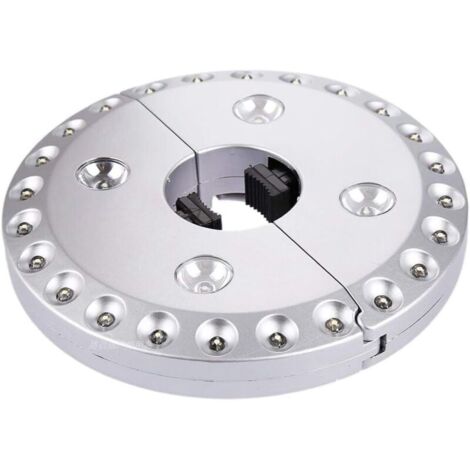 SABIR Lot de 28 lampes LED, sans fil, super lumineuses, pour les parasols de patio, les tentes de camping ou les activités de plein air, en argent 160 160 25 mm