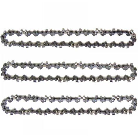 SABIR Lot de 3 Chaînes d'Élagueuse sur Perche pour Guide-Chaîne de 10" (25 cm), 40 Maillons d'Entraînement, Faible Rebond, Compatibles avec Black & Decker, Ryobi, Ferrex, Primaster et autres,de