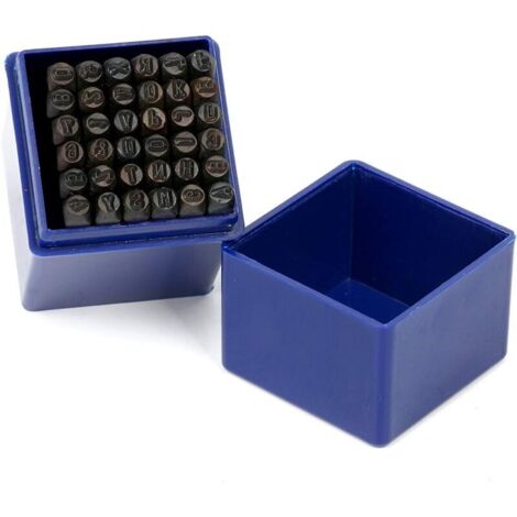 SABIR Lot de 36 Lettres à Frapper 3 mm Lettres de l'alphabet A-Z et Chiffres de 0 à 9
