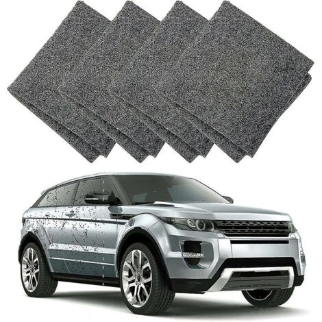 SABIR Lot de 4 chiffons nano sparkle pour enlever les rayures Restaure la brillance de la peinture Nettoyage facile et réutilisable