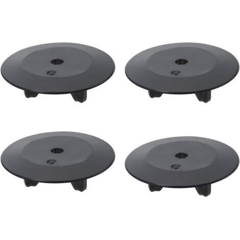 SABIR Lot de 4 joints d'étanchéité en caoutchouc pour couvercle d'évier compatibles avec Accessoires de cuisine Noir 55 mm