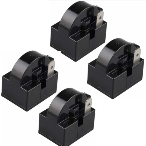 SABIR Lot de 4 relais de démarrage PTC 15 Ohm 220 V à une broche PTC pour réfrigérateur congélateur et compresseur Noir（1 pied）