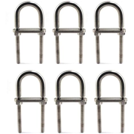 SABIR M690 U Bolt Boulon en acier inoxydable 304 (6 Pièces)