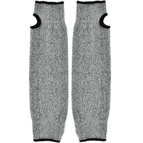 SABIR Manchon de protection pour bras, manchon pour bras de sécurité, Gants de travail à manches longues anti-abrasion résistant aux coupures HPPE pour jardin, cuisine et travaux agricoles (35cm)