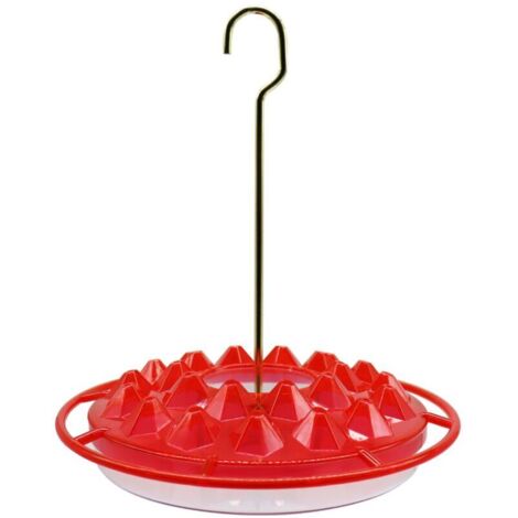 SABIR Mangeoire pour colibris,Abreuvoir d'eau de Colibri Suspendu de Avec crochet de suspension, Mangeoire pour oiseaux colibri Amovible Anti-fuite,Convient Les Parcs Extérieurs Cours Jardins(Rouge)