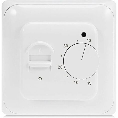 SABIR Manuel Thermostat Chauffage au Sol Electrique avec sonde AC 220V 16A, Régulateur de Thermostat Plancher Chauffant Mécanique,de