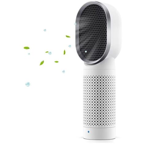 SABIR Mini Purificateur d'air Personnel -Filtre HEPA Véritable et Filtre à Charbon Actif, Ioniseur, Silencieux, Retirer Poussière, Allergies, Fumée, Odeur, pour Maison Bureau Chambre, USB (Blanc) [Cl