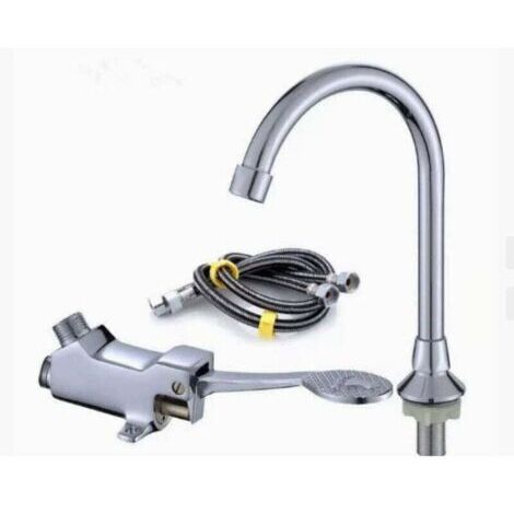 SABIR Mitigeur de lavabo robinet à pédale ensemble de robinets de lavabo de laboratoire médical/de salle de bains,de