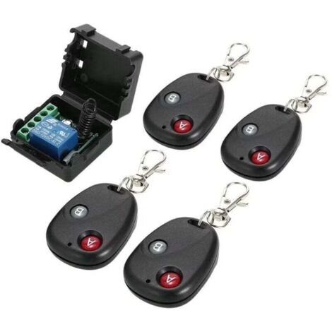 SABIR Module De Commutateur De Telecommande Sans Fil 12V 1Ch Et Telecommande Rf 4Pcs -
