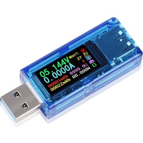SABIR Multimètre de testeur USB 3.0 3.7-30V 0-4A Testeur de courant et de tension numérique USB Compteur Voltmètre Ampèremètre Capacité Alimentation Chargeur Détecteur Version améliorée AT35